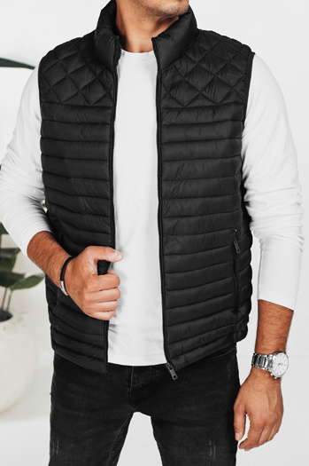 Kamizelka męska pikowana czarna Dstreet TX5076