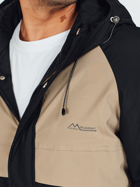 Kurtka męska zimowa z kapturem beżowa Dstreet TX5042