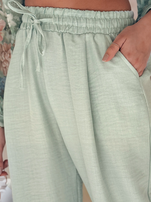 Spodnie damskie wide leg MILLIVIO zielone Dstreet UY2662