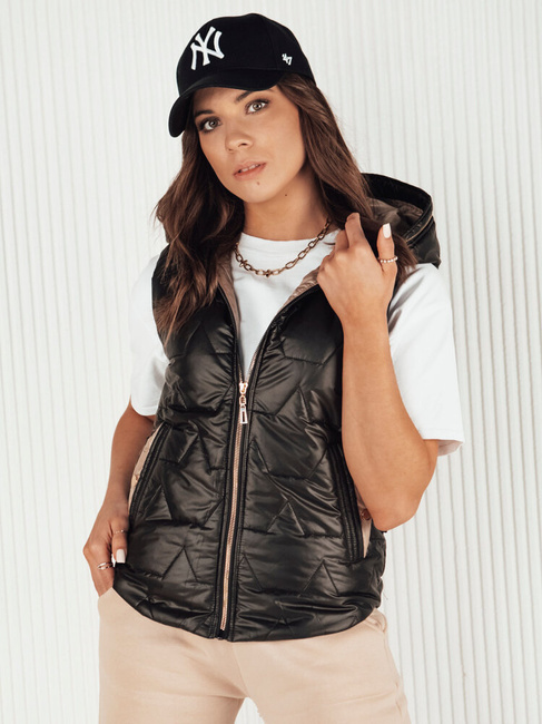 Kamizelka damska pikowana NICOLAS czarna Dstreet TY4120