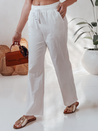Spodnie damskie casualowe wide leg BOHO DAY białe Dstreet UY2652