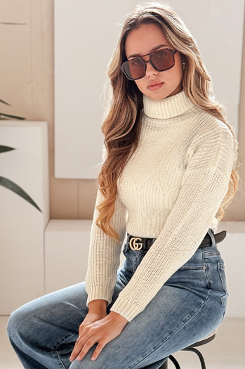 Sweter damski TRIXA ecru Dstreet MY1213