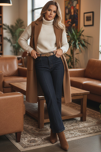 Spodnie damskie jeansowe straight leg CLASSIFIT granatowe Dstreet UY2665