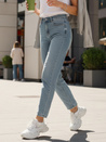 Jeansy damskie mom fit z wysokim stanem niebieskie Dstreet UY2861