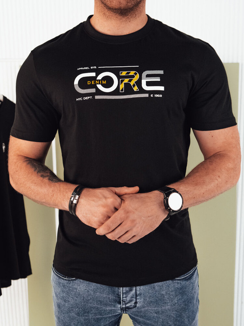 Koszulka męska z nadrukiem czarna Dstreet RX5419