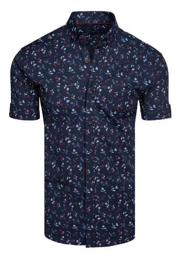 Koszula męska z krótkim rękawem granatowa Dstreet KX1038