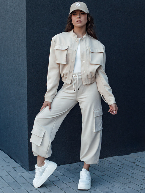 Kurtka damska bomberka PRIEV beżowa Dstreet TY4306