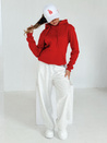 Bluza damska BASIC z kapturem czerwona BY0175