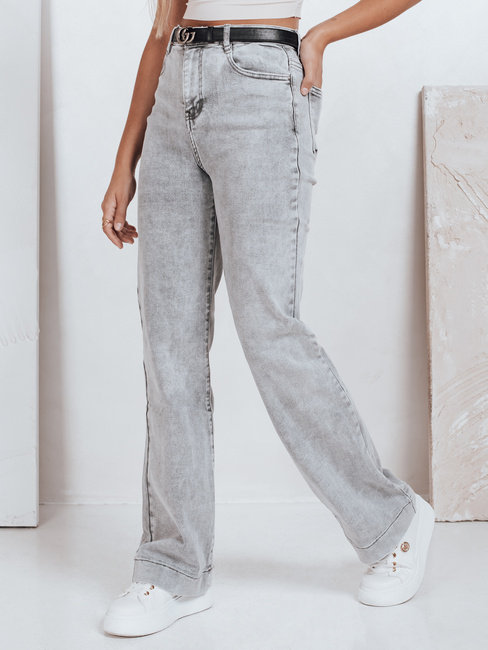 Jeansy damskie wide leg szare Dstreet UY2765