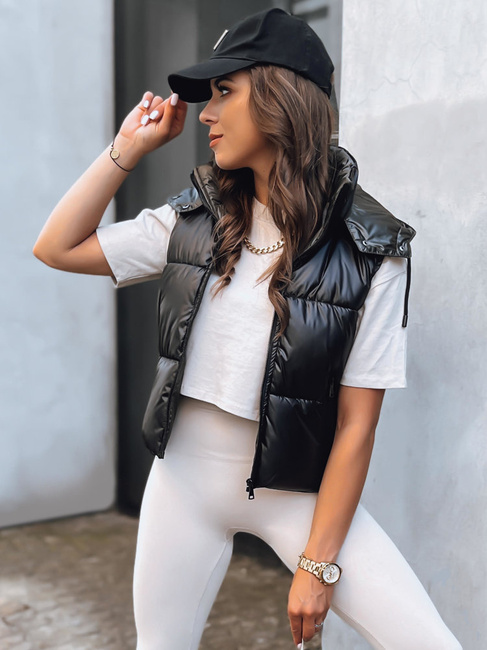 Kamizelka damska pikowana OSHE czarna Dstreet TY3706