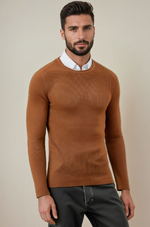 Sweter męski kamelowy WX2292