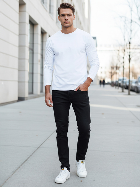 Longsleeve męski biały Dstreet LX0579