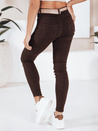 Jeansy damskie push up brązowe Dstreet UY2774