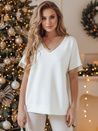 Bluzka damska oversize SHINE LOVE biała Dstreet RY2913z