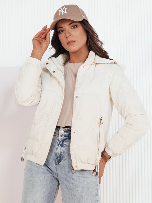 Kurtka przejściowa damska pikowana ZERNI biała Dstreet TY4176