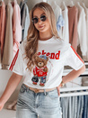 T-shirt damski oversize z misiem FUNTED biały Dstreet RY2850_1