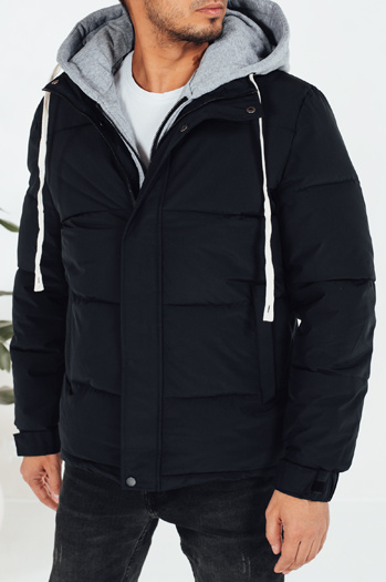 Kurtka męska zimowa pikowana z kapturem granatowa Dstreet TX5101