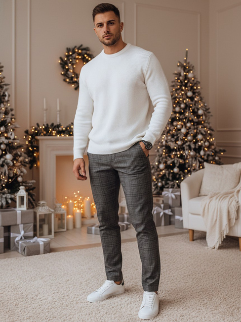 Spodnie męskie casual ciemnoszare Dstreet UX4399z