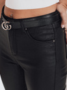 Spodnie rurki z ekoskóry czarne Dstreet UY2764