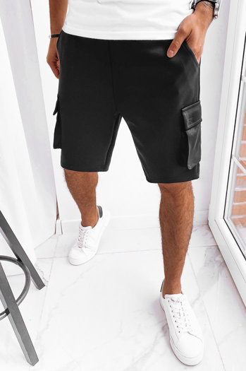 Spodenki męskie dresowe bojówki czarne Dstreet SX2225