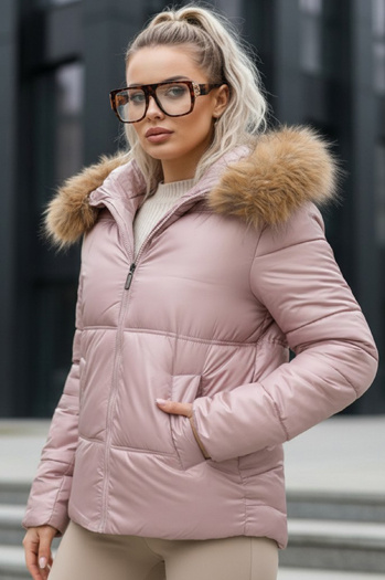 Kurtka zimowa damska pikowana SPARKLE różowa Dstreet TY5526