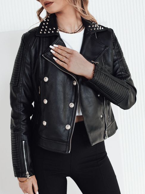 Kurtka skórzana damska ramoneska TRUCCO czarna Dstreet TY4178