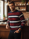 Sweter męski w paski czerwony Dstreet WX2264
