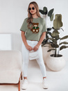 T-shirt damski BAREN ciemnozielony Dstreet RY2539