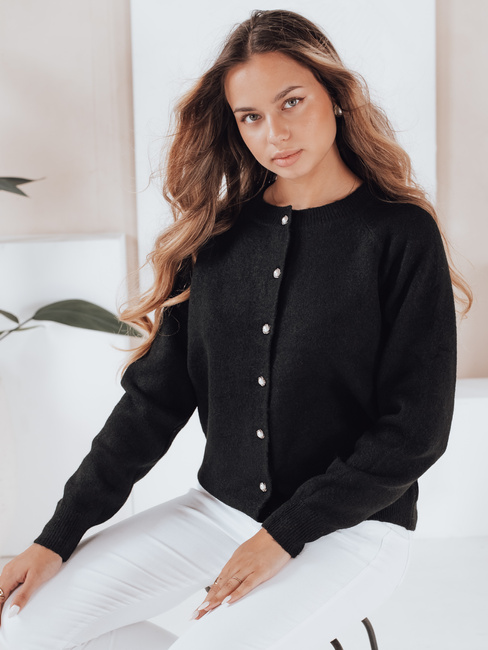 Damski sweter zapinany SELINA czarny Dstreet MY2512