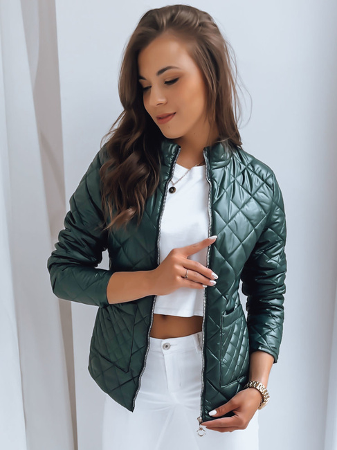 Kurtka przejściowa damska pikowana ciemnozielona MIRIA Dstreet TY2538z