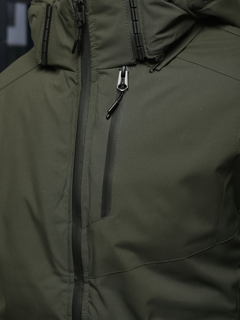 Kurtka męska zimowa z kapturem zielona Dstreet TX5118