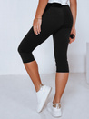 Legginsy damskie 3/4 z wysokim stanem czarne Dstreet UY2738