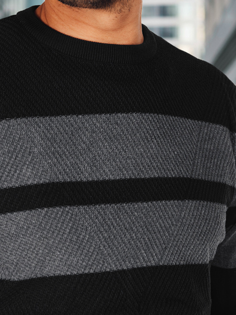 Sweter męski czarny Dstreet WX2329