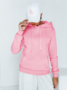 Bluza damska BASIC z kapturem różowa BY0174