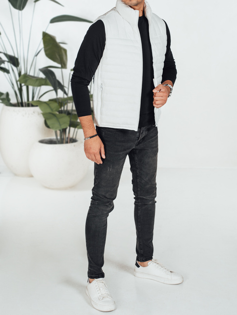 Kamizelka męska pikowana biała Dstreet TX5083