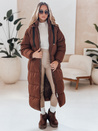 Kurtka damska zimowa długa pikowana COZYSEASON brązowa Dstreet TY4954
