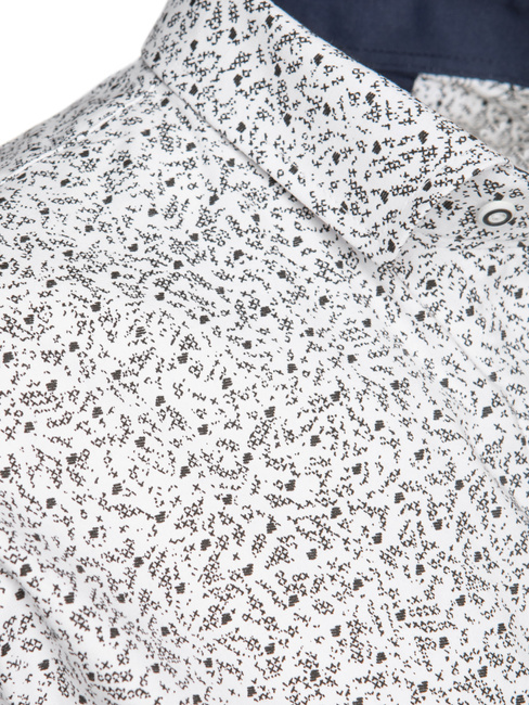 Koszula męska z krótkim rękawem biała Dstreet KX1059