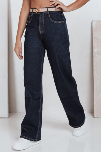 Jeansy damskie wide leg granatowe Dstreet UY2769