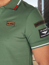 Koszulka męska polo z naszywkami zielona Dstreet PX0634