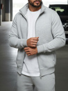 Bluza męska rozpinana bez kaptura szara BX4109