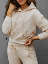 Bluza damska z kapturem kremowa Dstreet BY1536