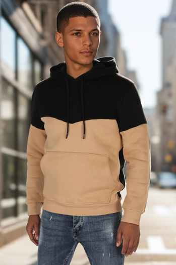 Bluza męska basic z kapturem czarna Dstreet BX5877