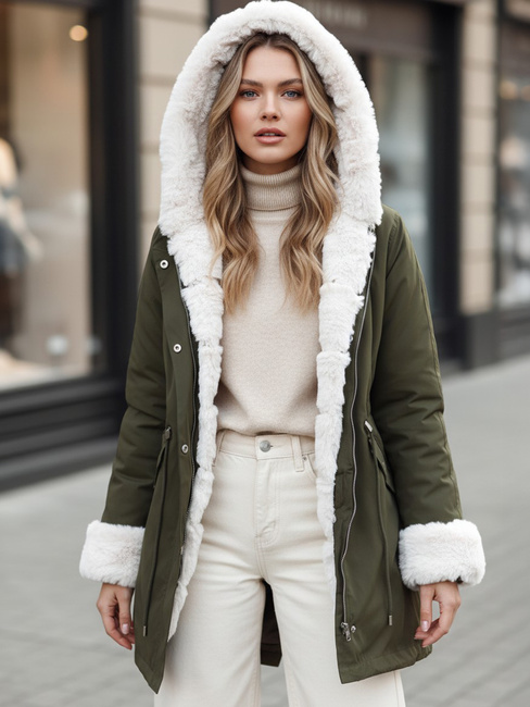 Kurtka zimowa damska parka STARBURST zielona Dstreet TY4763