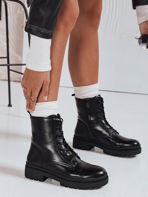 Botki damskie trapery STYLOBOSS czarne Dstreet ZY0521