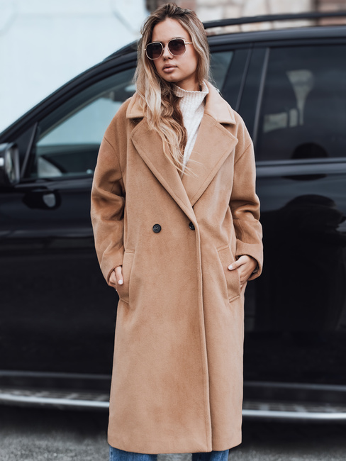Płaszcz damski przejściowy oversize brązowy Dstreet NY0767