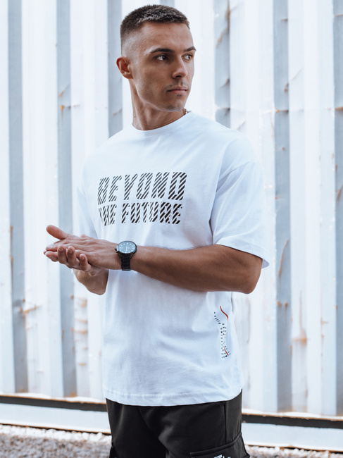 T-shirt męski biały Dstreet RX5527