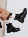 Botki damskie STEPBACK z wysoką podeszwą czarne Dstreet ZY0494