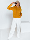 Bluza damska BASIC z kapturem kamelowa BY0560