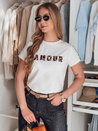 T-shirt damskie z haftem AMOROSA biały Dstreet RY2856