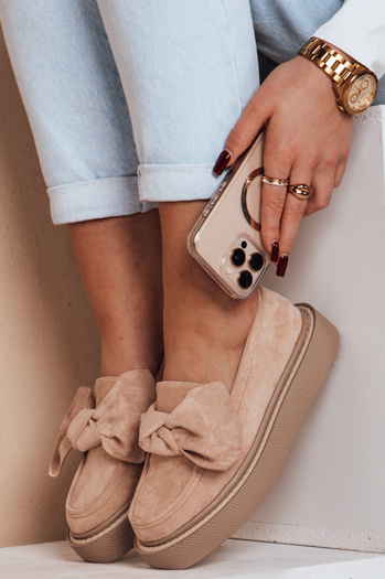 Mokasyny damskie na platformie LOFTIS różowe Dstreet ZY0649